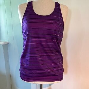 C9 by Champion Purple Striped Racerback Relaxed Fit Tank Top